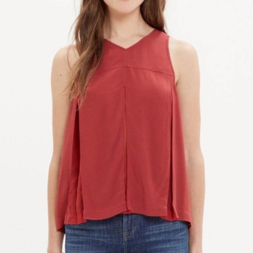 Madewell Trapeze Crop Tank Top - Red Size 4